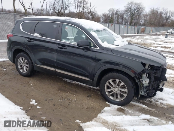 2019 Hyundai Santa Fe SE with VIN 5NMS2CAD9KH003200, listed as a IAAI auction lot 41541423 with 91,913 mi miles. Bid and sale history available at carsss.com. Image 1.