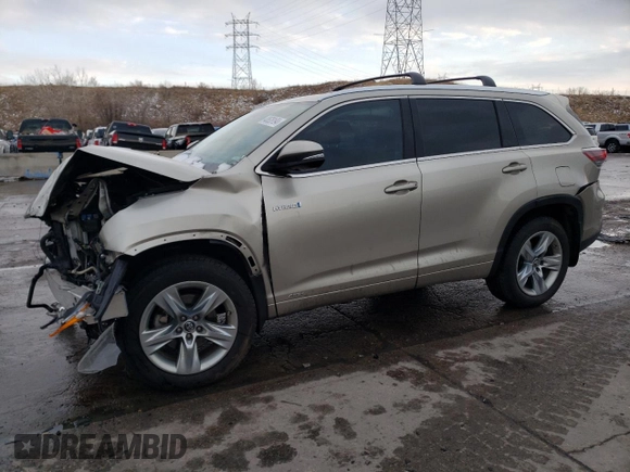 2016 Toyota Highlander Hybrid Limited with VIN 5TDDCRFH2GS019375, listed as a Copart auction lot 40628194 with 76,003 mi miles. Bid and sale history available at carsss.com. Image 1.