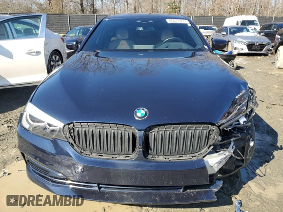 2020 BMW 5 Series 530e with VIN WBAJA9C00LB399824, listed as a Copart auction lot 45011365 with 52,678 mi miles and Salvage Title. Bid and sale history available at DreamBid. Image 5.