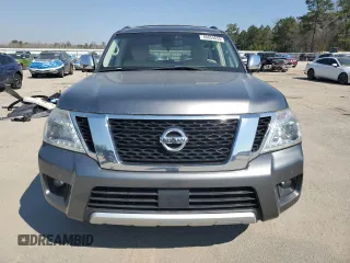 2017 Nissan Armada Platinum with VIN JN8AY2NE2H9707853, listed as a Copart auction lot 46654655 with 69,106 mi miles and Clean Title. Bid and sale history available at carsss.com. Image 5.
