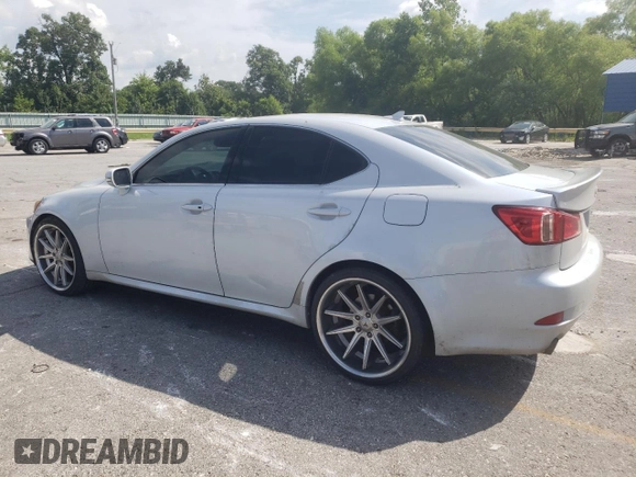 2011 Lexus IS 250 with VIN JTHBF5C24B5146844, listed as a Copart auction lot 62101595 with 161,483 mi miles and Salvage title. Bid and sale history available at DreamBid. Image 2.