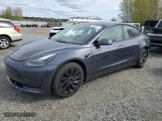 2023 Tesla Model 3 with VIN 5YJ3E1EA9PF482257, listed as a Copart auction lot 51813615 with 15,143 mi miles and Salvage Title. Bid and sale history available at carsss.com. Image 1.
