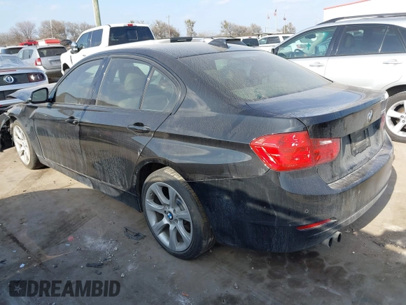 2015 BMW 3 Series 328i with VIN WBA3A5C55FF607013, listed as a IAAI auction lot 41527827 with 80,000 mi miles. Bid and sale history available at carsss.com. Image 3.