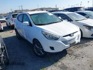 2015 Hyundai Tucson GLS with VIN KM8JT3AF9FU011348, listed as a IAAI auction lot 41860519 with 68,629 mi miles and . Bid and sale history available at DreamBid. Image 1.