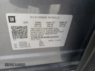 2021 Chevrolet Traverse RS with VIN 1GNERJKW1MJ143226, listed as a Copart auction lot 80538144 with 0 mi miles and Salvage Title. Bid and sale history available at carsss.com. Image 13.