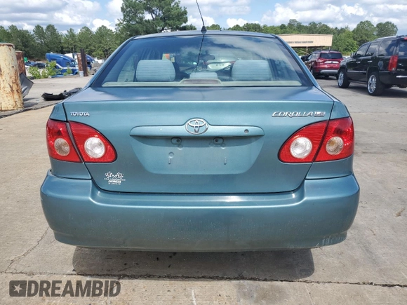 2006 Toyota Corolla CE with VIN 1NXBR32E66Z643376, listed as a Copart auction lot 59279665 with Not provided miles and Salvage title. Bid and sale history available at DreamBid. Image 6.