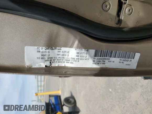 2009 Chrysler 300 LX with VIN 2C3KA43D39H553539, listed as a Copart auction lot 53302985 with 179,834 mi miles and Salvage Title. Bid and sale history available at DreamBid. Image 12.