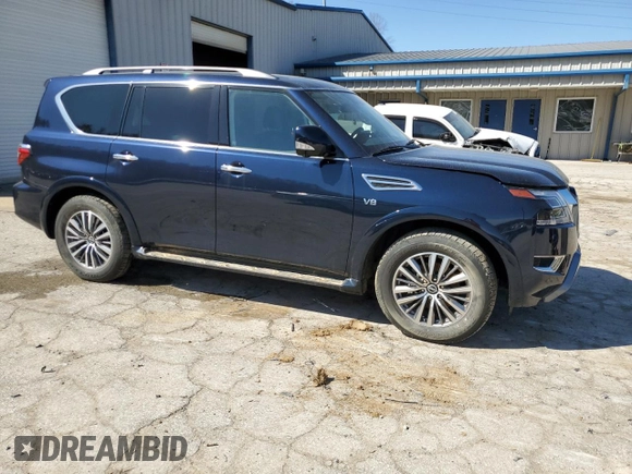 2022 Nissan Armada SL with VIN JN8AY2BD4N9676791, listed as a Copart auction lot 48520835 with 44,075 mi miles and Salvage Title. Bid and sale history available at carsss.com. Image 4.
