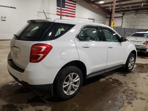 2017 Chevrolet Equinox LS with VIN 2GNFLEEKXH6299483, listed as a Copart auction lot 52913315 with 66,293 mi miles and Salvage Title. Bid and sale history available at carsss.com. Image 3.