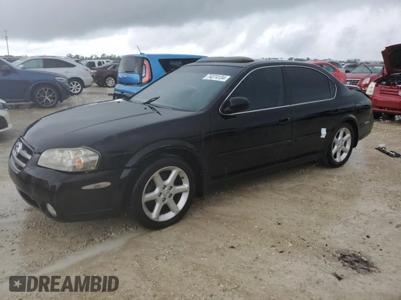 2002 Nissan Maxima GXE z VIN JN1DA31D42T427865, wystawiony jako Copart lot #74374134 z przebiegiem Nie podano mil oraz Szkoda całkowita • Salvage title. Historia ofert i sprzedaży dostępna na DreamBid. Obrazek 1.