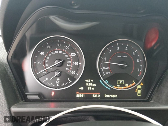 2015 BMW 2 Series M235i with VIN WBA1J7C59FV358868, listed as a Copart auction lot 80905154 with 88,561 mi miles and Salvage Title. Bid and sale history available at carsss.com. Image 9.