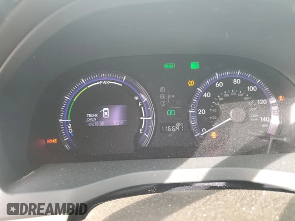 2010 Lexus HS 250h with VIN JTHBB1BA3A2033383, listed as a Copart auction lot 44332904 with 116,641 mi miles and Salvage Title. Bid and sale history available at DreamBid. Image 9.