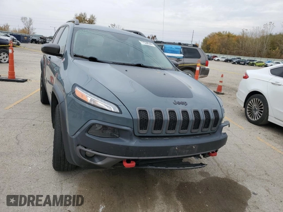 2015 Jeep Cherokee Trailhawk with VIN 1C4PJMBS0FW578199, listed as a Copart auction lot 77538544 with 122,444 mi miles and Salvage Title. Bid and sale history available at carsss.com. Image 5.