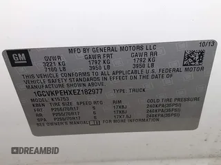 2014 Chevrolet Silverado 1500 Work Truck with VIN 1GCVKPEHXEZ182977, listed as a IAAI auction lot 41793244 with 135,879 mi miles and . Bid and sale history available at DreamBid. Image 9.