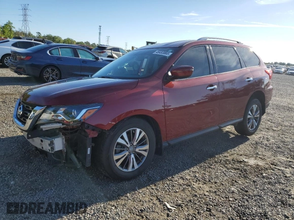 2020 Nissan Pathfinder SV with VIN 5N1DR2BN4LC638424, listed as a Copart auction lot 49483865 with 55,657 mi miles and Non Repairable. Bid and sale history available at carsss.com. Image 1.
