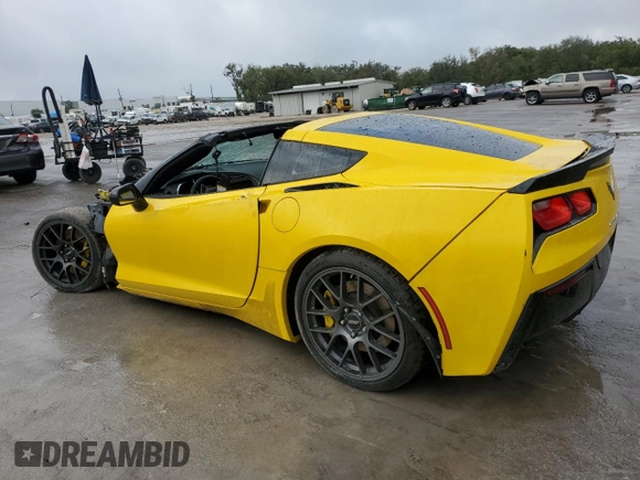 2014 Chevrolet Corvette Z51 2LT with VIN 1G1YJ2D76E5100805, listed as a Copart auction lot 86692374 with Not provided miles and Salvage title. Bid and sale history available at DreamBid. Image 2.