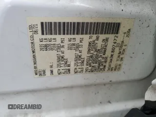 2021 Nissan Rogue S with VIN 5N1AT3AA3MC807472, listed as a Copart auction lot 52054225 with 47,322 mi miles and Salvage title. Bid and sale history available at DreamBid. Image 14.