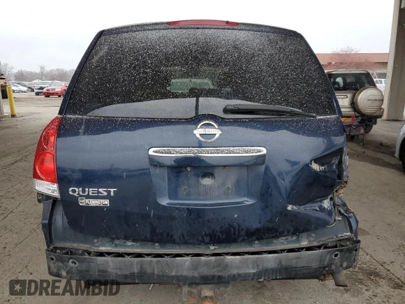 2008 Nissan Quest SL with VIN 5N1BV28U48N105373, listed as a Copart auction lot 84590254 with 162,938 mi miles and Clean Title. Bid and sale history available at carsss.com. Image 6.