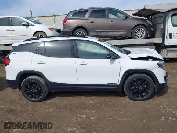 2021 GMC Terrain SLT with VIN 3GKALVEV5ML383329, listed as a IAAI auction lot 41833925 with 37,439 mi miles and . Bid and sale history available at carsss.com. Image 13.