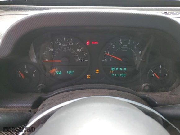 2007 Jeep Wrangler Unlimited X with VIN 1J4GA39187L123363, listed as a Copart auction lot 47702795 with 214,190 mi miles and Clean Title. Bid and sale history available at carsss.com. Image 9.