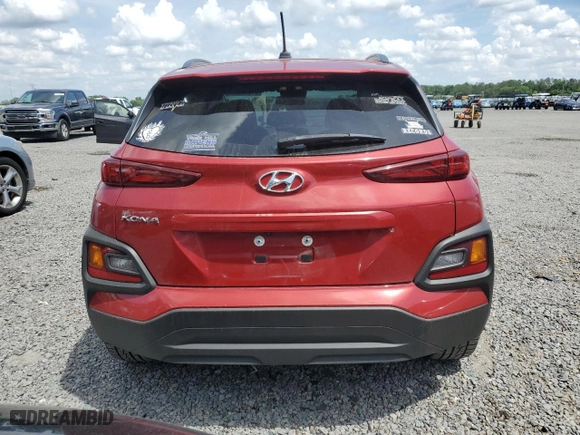 2021 Hyundai Kona SEL with VIN KM8K22AA2MU608098, listed as a Copart auction lot 51352065 with 25,804 mi miles and Non Repairable. Bid and sale history available at carsss.com. Image 6.