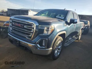2022 GMC Sierra 1500 Limited SLT with VIN 3GTU9DET4NG208306, listed as a Copart auction lot 84487394 with 27,423 mi miles and Salvage Title. Bid and sale history available at carsss.com. Image 1.