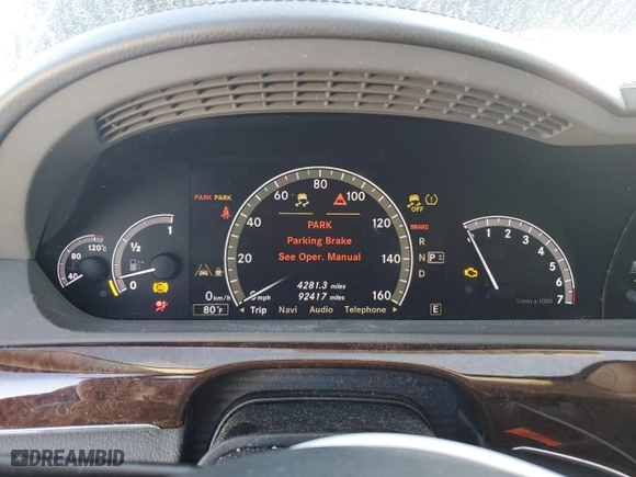 2013 Mercedes-Benz S-Class S 550 with VIN WDDNG7DB3DA527588, listed as a Copart auction lot 44117885 with 92,417 mi miles and Clean Title. Bid and sale history available at carsss.com. Image 9.