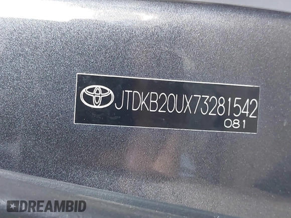 2007 Toyota Prius z VIN JTDKB20UX73281542, wystawiony jako IAAI lot #42449989 z przebiegiem 164 111 mil mil oraz . Historia ofert i sprzedaży dostępna na DreamBid. Obrazek 9.