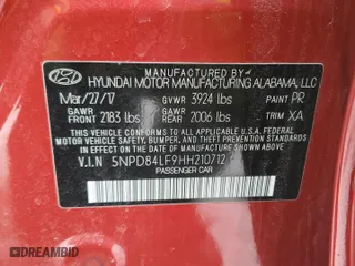 2017 Hyundai Elantra SE with VIN 5NPD84LF9HH210712, listed as a Copart auction lot 46064935 with 64,867 mi miles and Salvage Title. Bid and sale history available at carsss.com. Image 13.
