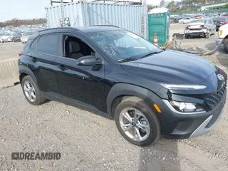 2023 Hyundai Kona SEL with VIN KM8K6CAB7PU038526, listed as a IAAI auction lot 40863364 with 3,642 mi miles. Bid and sale history available at carsss.com. Image 1.