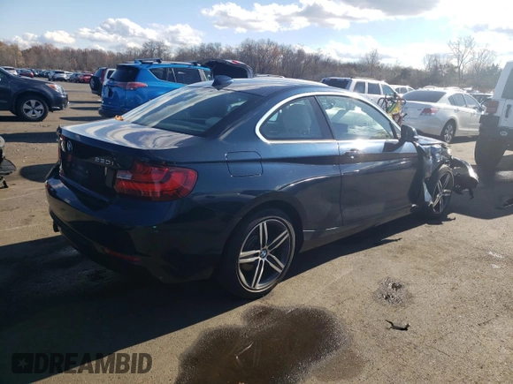 2017 BMW 2 Series 230i xDrive with VIN WBA2H9C35HV642432, listed as a Copart auction lot 78907754 with 57,866 mi miles and Salvage Title. Bid and sale history available at carsss.com. Image 3.