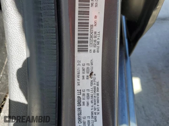 2012 Dodge Avenger SXT with VIN 1C3CDZCB0CN237036, listed as a Copart auction lot 50232595 with 148,548 mi miles and Salvage Title. Bid and sale history available at carsss.com. Image 15.