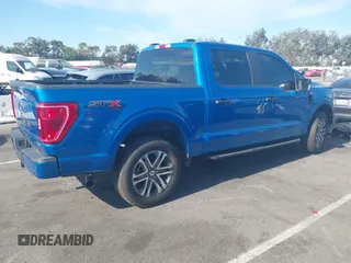 2021 Ford F-150 XL with VIN 1FTEW1EP7MFA55953, listed as a IAAI auction lot 42686431 with 38,873 mi miles and . Bid and sale history available at DreamBid. Image 4.