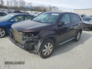 2012 Kia Sorento LX with VIN 5XYKT4A15CG254929, listed as a Copart auction lot 45902405 with 95,579 mi miles and Salvage Title. Bid and sale history available at carsss.com. Image 1.