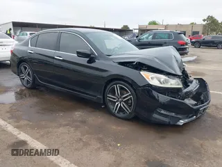 2017 Honda Accord Sedan Sport with VIN 1HGCR2F51HA049314, listed as a IAAI auction lot 42074357 with 147,914 mi miles. Bid and sale history available at carsss.com. Image 1.