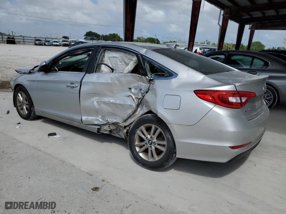 2016 Hyundai Sonata 2.4L SE with VIN 5NPE24AF1GH407462, listed as a Copart auction lot 51215045 with 105,680 mi miles and Salvage Title. Bid and sale history available at carsss.com. Image 2.
