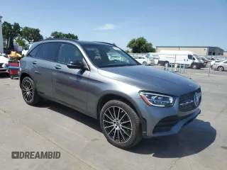 2021 Mercedes-Benz GLC 300 with VIN W1N0G8DB8MV270973, listed as a Copart auction lot 57184335 with 43,304 mi miles and Salvage title. Bid and sale history available at DreamBid. Image 4.