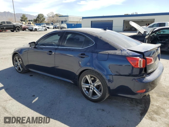 2012 Lexus IS 350 with VIN JTHBE5C27C5029490, listed as a Copart auction lot 46371965 with 83,548 mi miles and Salvage title. Bid and sale history available at DreamBid. Image 2.