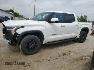 2025 Toyota Tundra SR with VIN 5TFLA5DB9SX242265, listed as a Copart auction lot 55036425 with 7,087 mi miles and Salvage title. Bid and sale history available at DreamBid. Image 1.