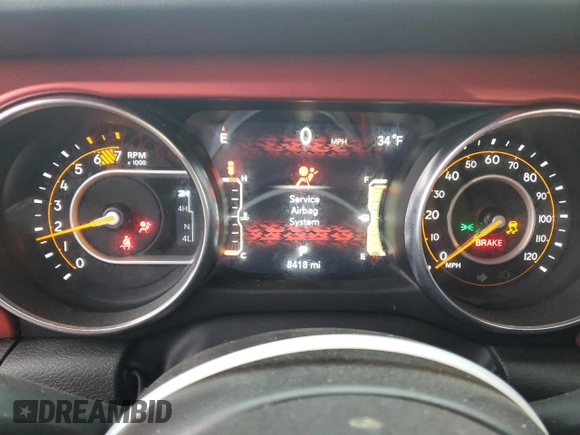 2023 Jeep Wrangler Rubicon with VIN 1C4HJXCG2PW673994, listed as a Copart auction lot 83388024 with 8,418 mi miles and Non repairable. Bid and sale history available at DreamBid. Image 9.
