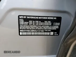 2022 BMW X2 sDrive28i with VIN WBXYH9C08N5U12160, listed as a Copart auction lot 74151464 with 59,362 mi miles and Clean Title. Bid and sale history available at carsss.com. Image 14.