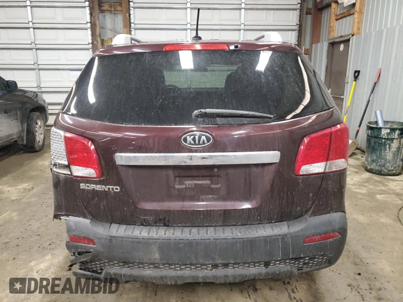 2012 Kia Sorento LX with VIN 5XYKTDA20CG297079, listed as a Copart auction lot 46606615 with 222,377 mi miles and Salvage Title. Bid and sale history available at carsss.com. Image 6.