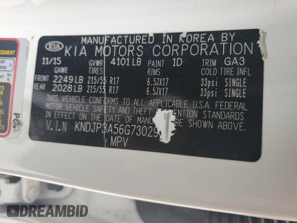 2016 Kia Soul + z VIN KNDJP3A56G7302969, wystawiony jako Copart lot #58306025 z przebiegiem 138 879 mil mil oraz Szkoda całkowita • Salvage title. Historia ofert i sprzedaży dostępna na DreamBid. Obrazek 14.