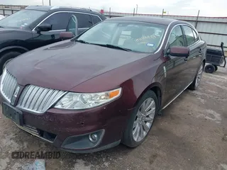2012 Lincoln MKS with VIN 1LNHL9DRXCG802649, listed as a IAAI auction lot 41886148 with 1 mi miles. Bid and sale history available at carsss.com. Image 2.