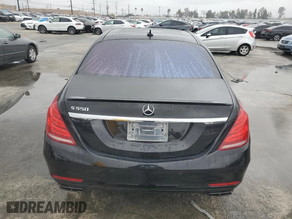 2015 Mercedes-Benz S 550 with VIN WDDUG8CB2FA130184, listed as a Copart auction lot 44603455 with 107,520 mi miles and Salvage Title. Bid and sale history available at carsss.com. Image 6.