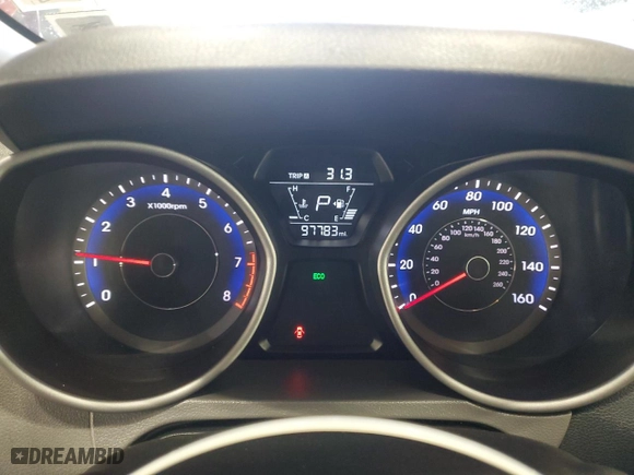 2016 Hyundai Elantra SE with VIN KMHDH4AE7GU606843, listed as a Copart auction lot 52169655 with 97,783 mi miles and Salvage Title. Bid and sale history available at carsss.com. Image 9.