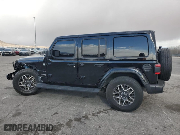 2024 Jeep Wrangler Sahara with VIN 1C4PJXEN2RW109269, listed as a Copart auction lot 47631435 with 21,130 mi miles and Salvage Title. Bid and sale history available at carsss.com. Image 2.