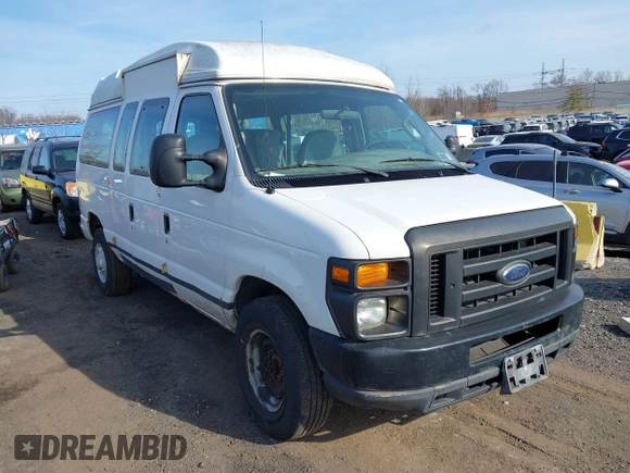 2008 Ford Econoline Cargo Commercial with VIN 1FTNE24L08DA50635, listed as a IAAI auction lot 41784919 with 90,975 mi miles and . Bid and sale history available at DreamBid. Image 1.