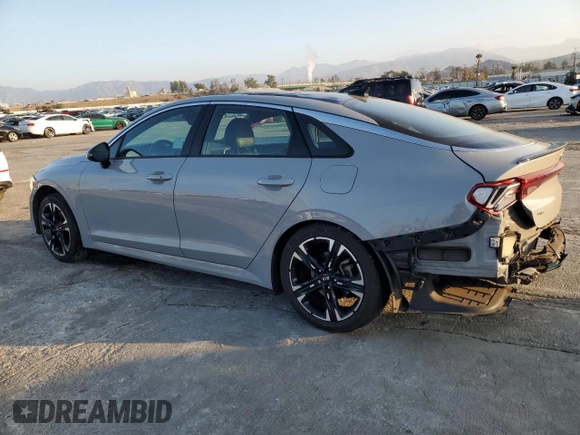 2021 Kia K5 GT-Line with VIN 5XXG64J2XMG064684, listed as a Copart auction lot 43003975 with 38,782 mi miles and Salvage Title. Bid and sale history available at carsss.com. Image 2.