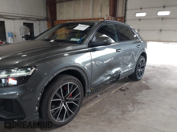2020 Audi Q8 Premium Plus with VIN WA1EVAF14LD015881, listed as a IAAI auction lot 42646808 with 46,136 mi miles and . Bid and sale history available at DreamBid. Image 17.